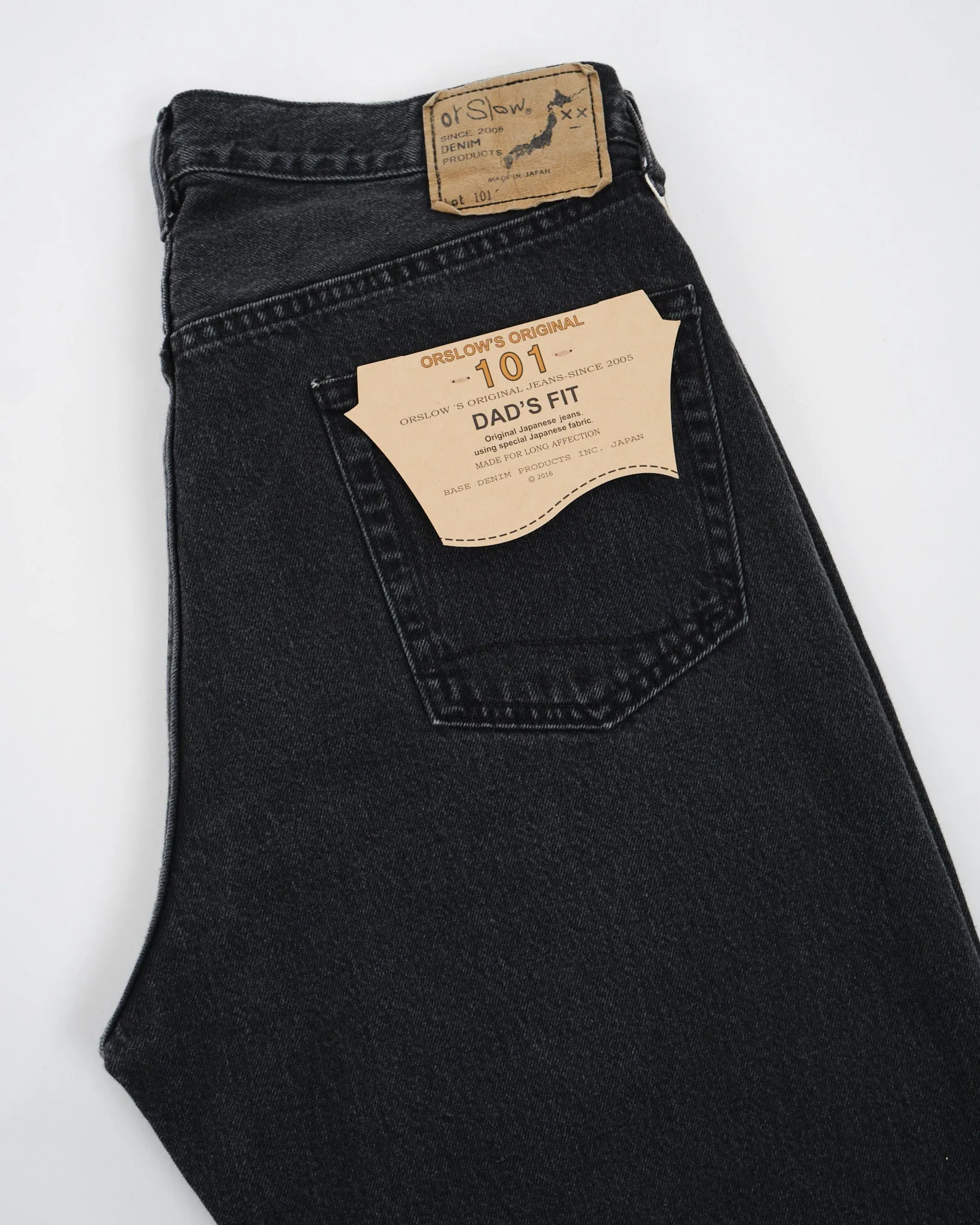 101 DAD'S FIT DENIM PANTS BLACK STONE