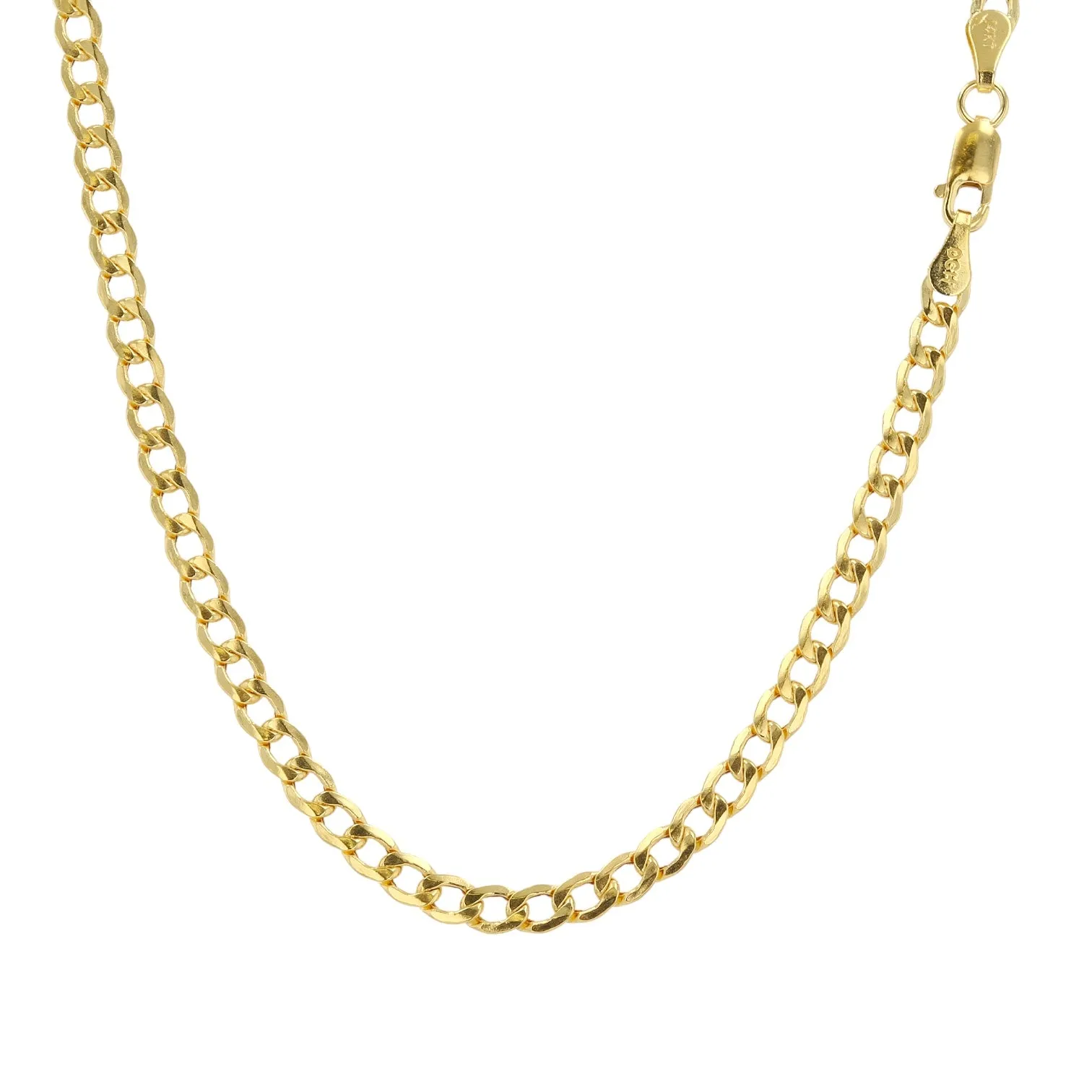 14K Yellow Gold Curve Link Chain 3.4mm x 22''