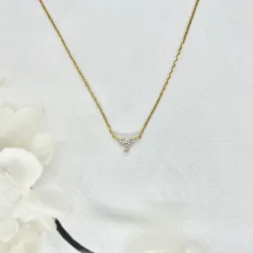 18k/925 Vermeil CZ Lotus Necklace