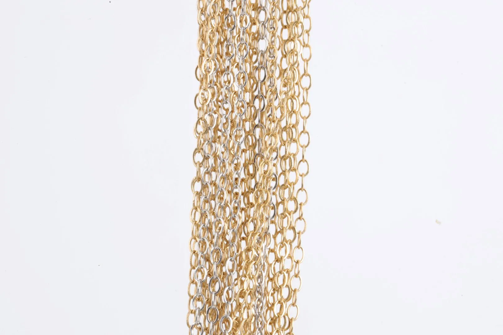 30" 14k Two-Tone Gold 30-Strand Chain Necklace (26.69g.)