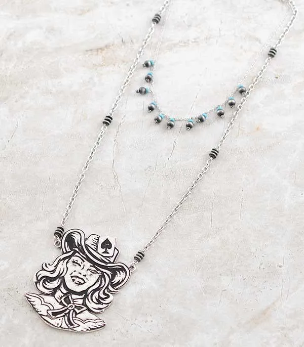 Ace Cowgirl layer NECKLACE