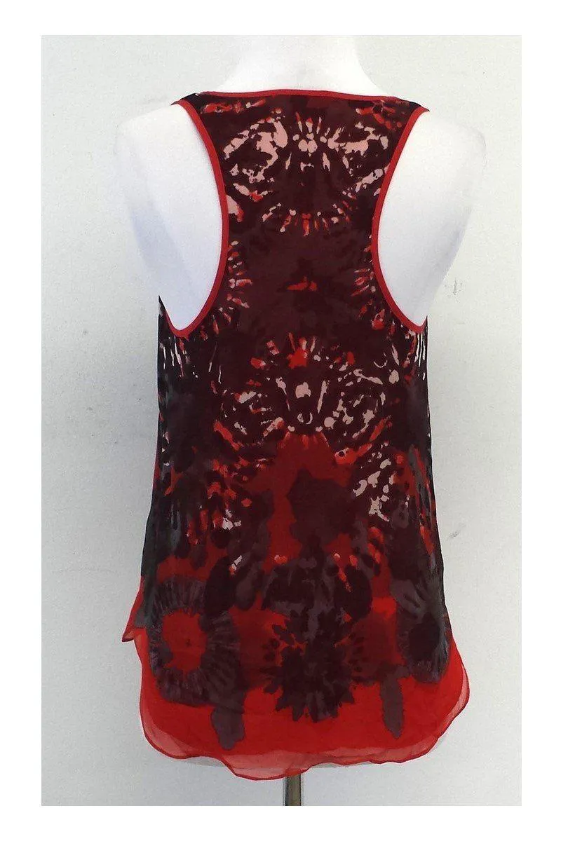 ADAM by Adam Lippes - Red Print Silk Tank Sz 2