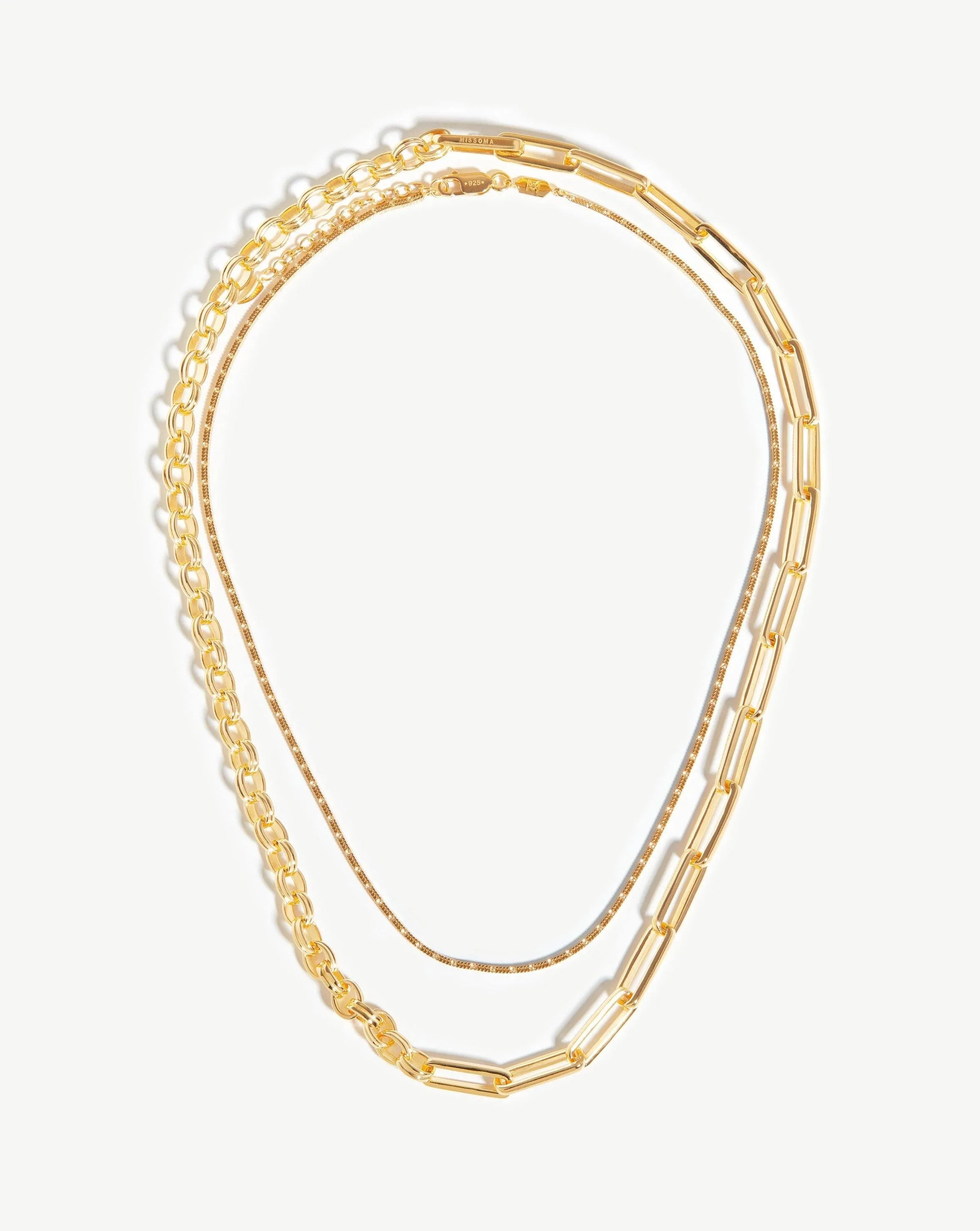 Axiom Dotted Snake Chain Necklace Set | 18ct Gold Plated Vermeil