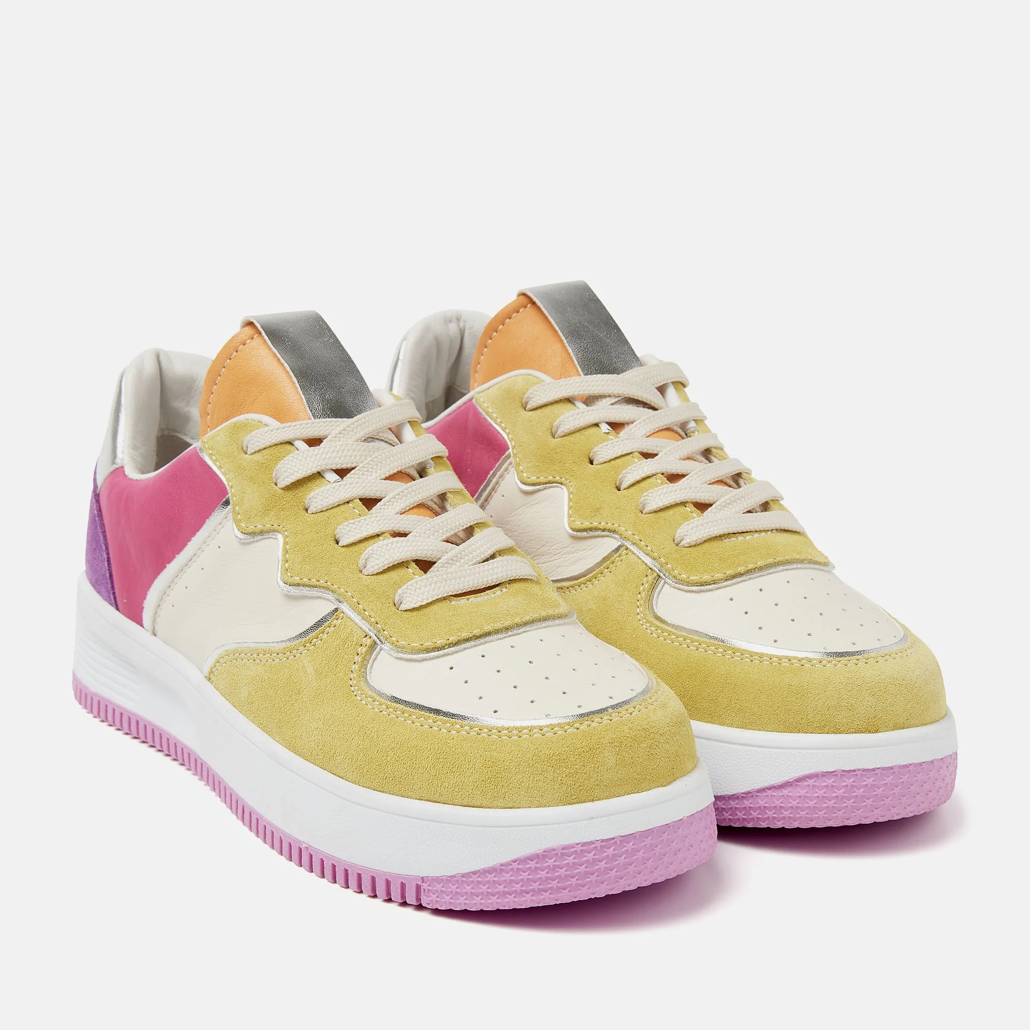 Barcelona Leren Dames Sneakers Yellow