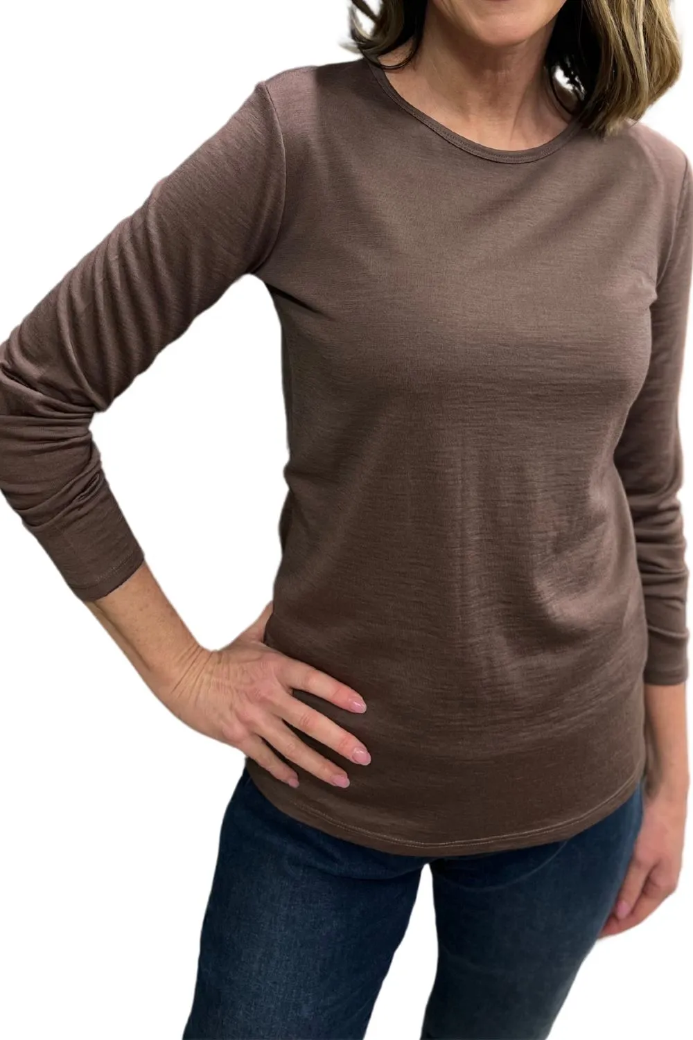 Belle Long Sleeve Merino | Mocha