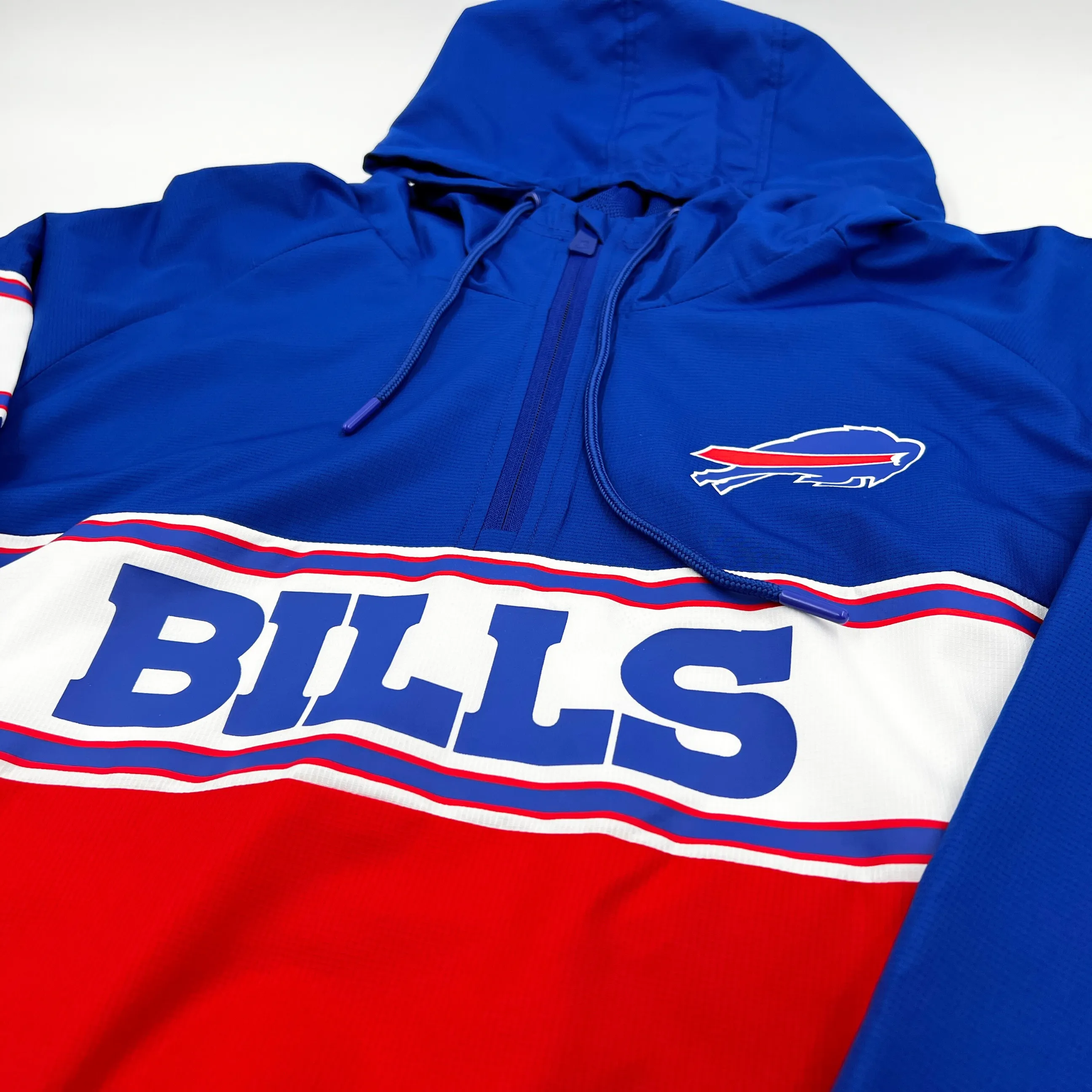 BIG & TALL New Era Bills Throwback Pullover Quarter Zip