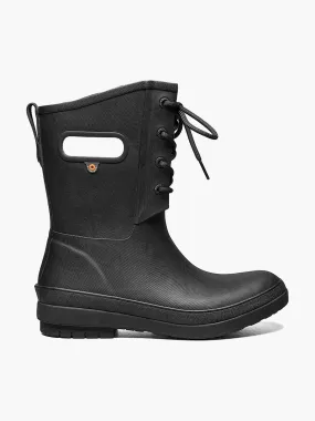 Bogs - Women's Amanda II Lace Black Rain Boots