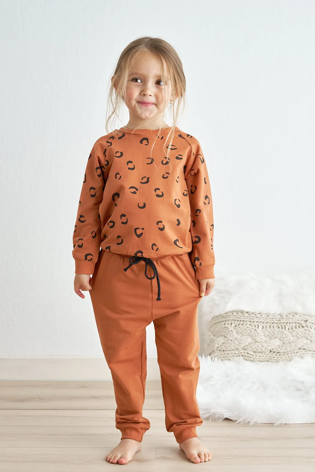 Brown cheeta 2 pcs set