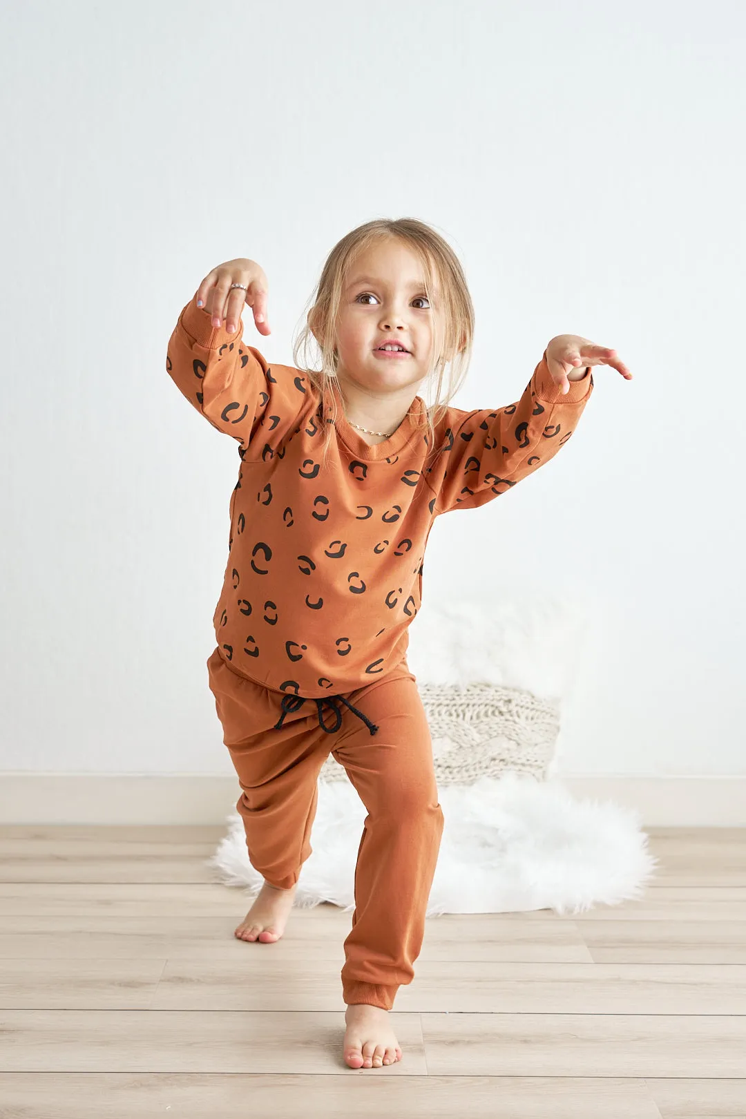 Brown cheeta 2 pcs set