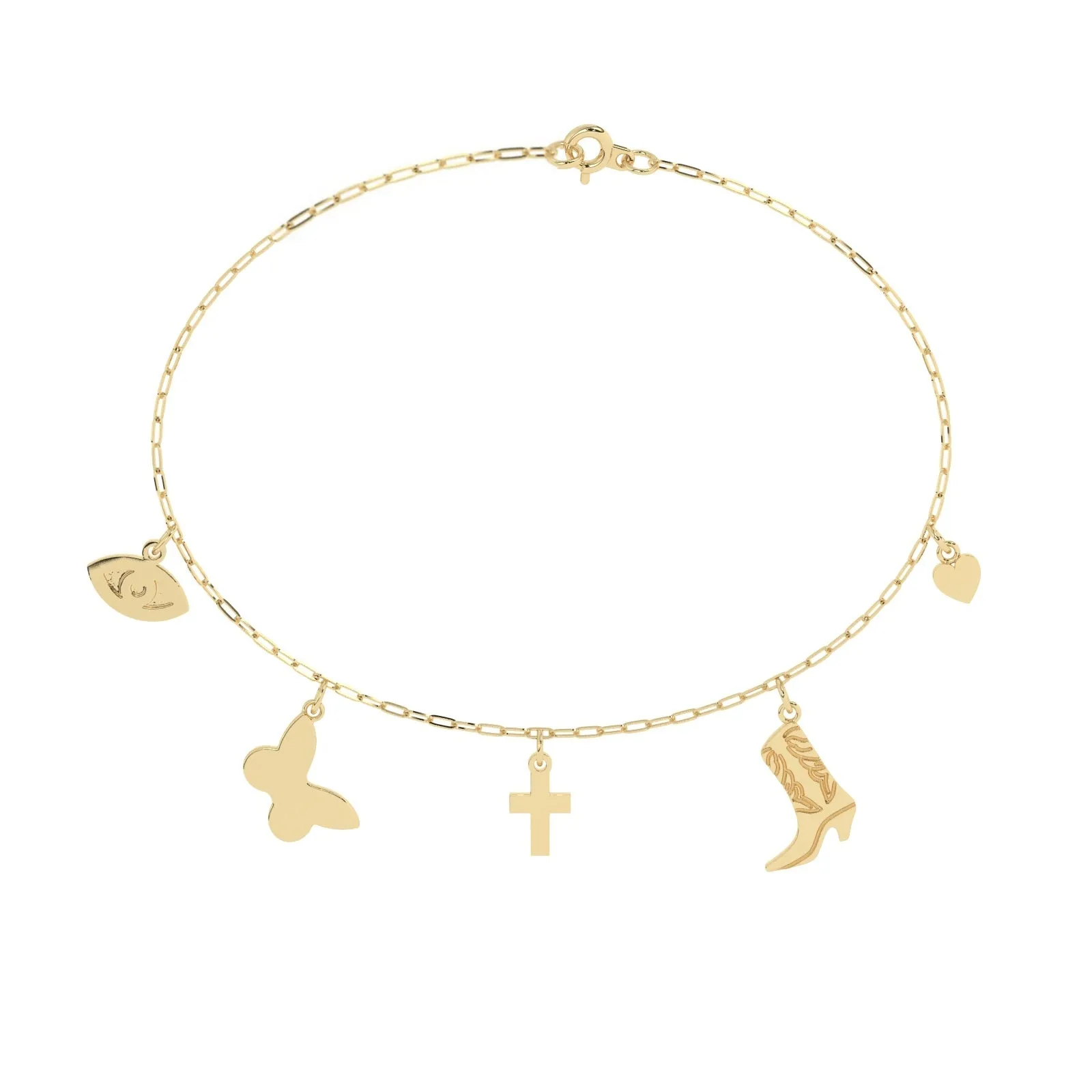 Build Your Own Six Charm Bracelet | 10k Yellow Gold