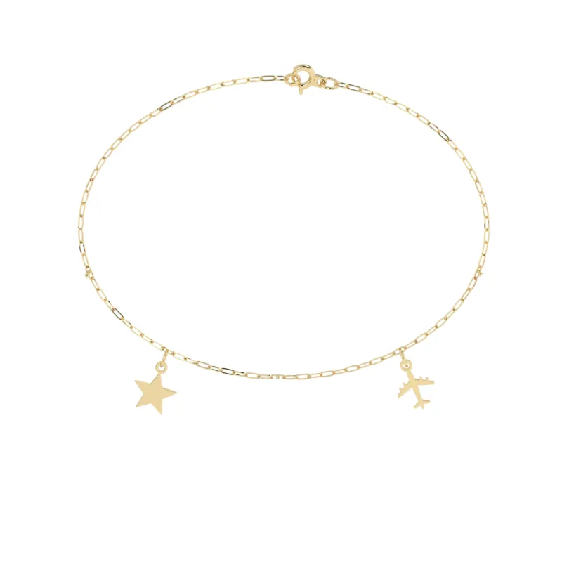 Build Your Own Six Charm Bracelet | 10k Yellow Gold