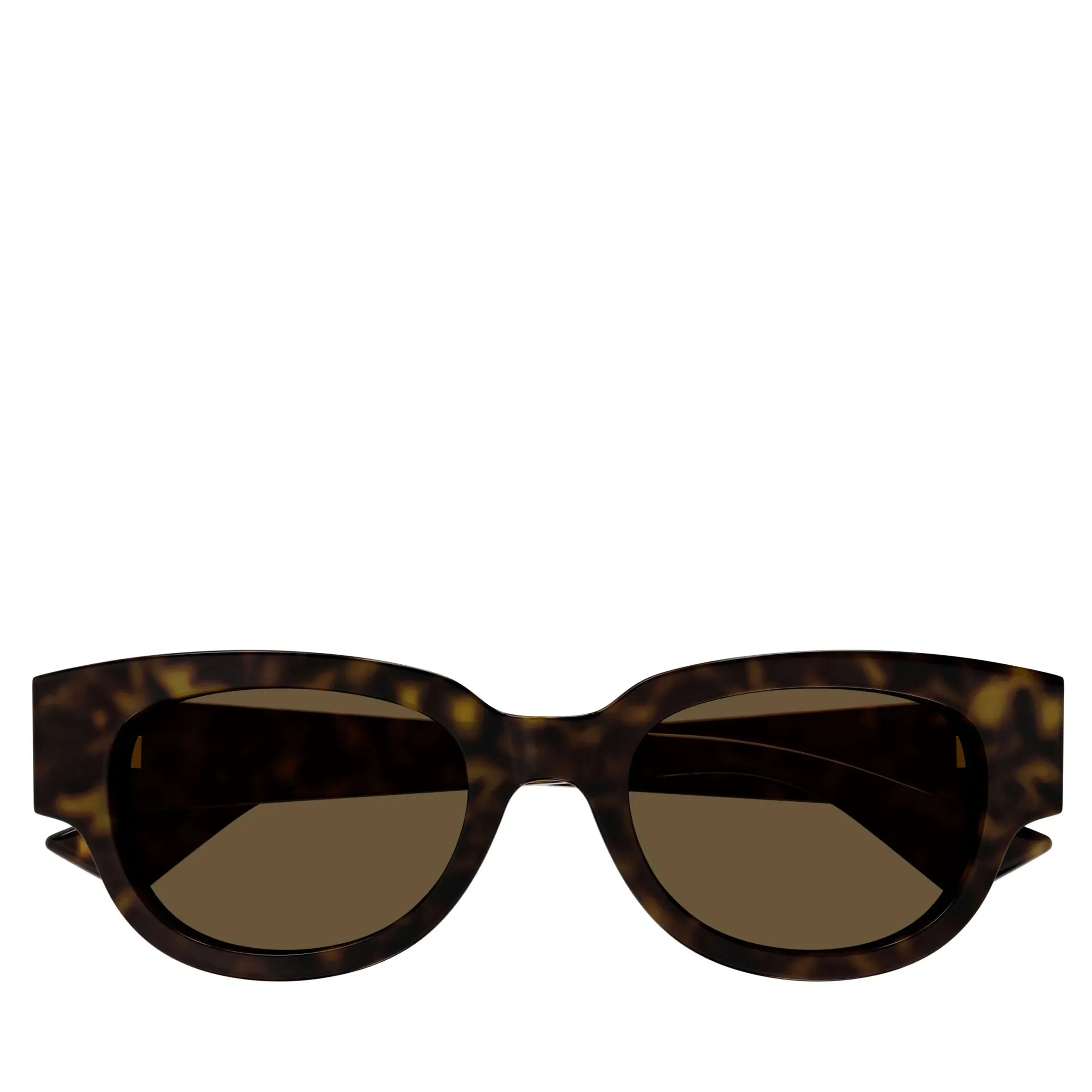 BV128S New Classic Angular Acetate Sunglasses, Havana (G)