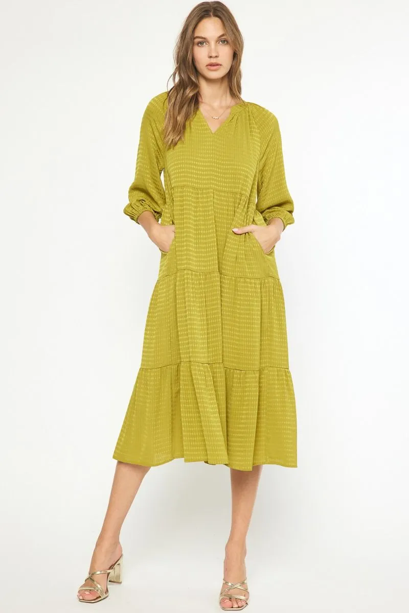 Cara Textured Midi Dress