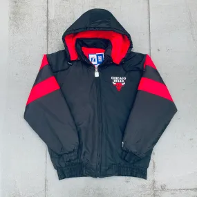 Chicago Bulls: 1990's Logo 7 Reverse Spellout Fullzip Jacket (L)