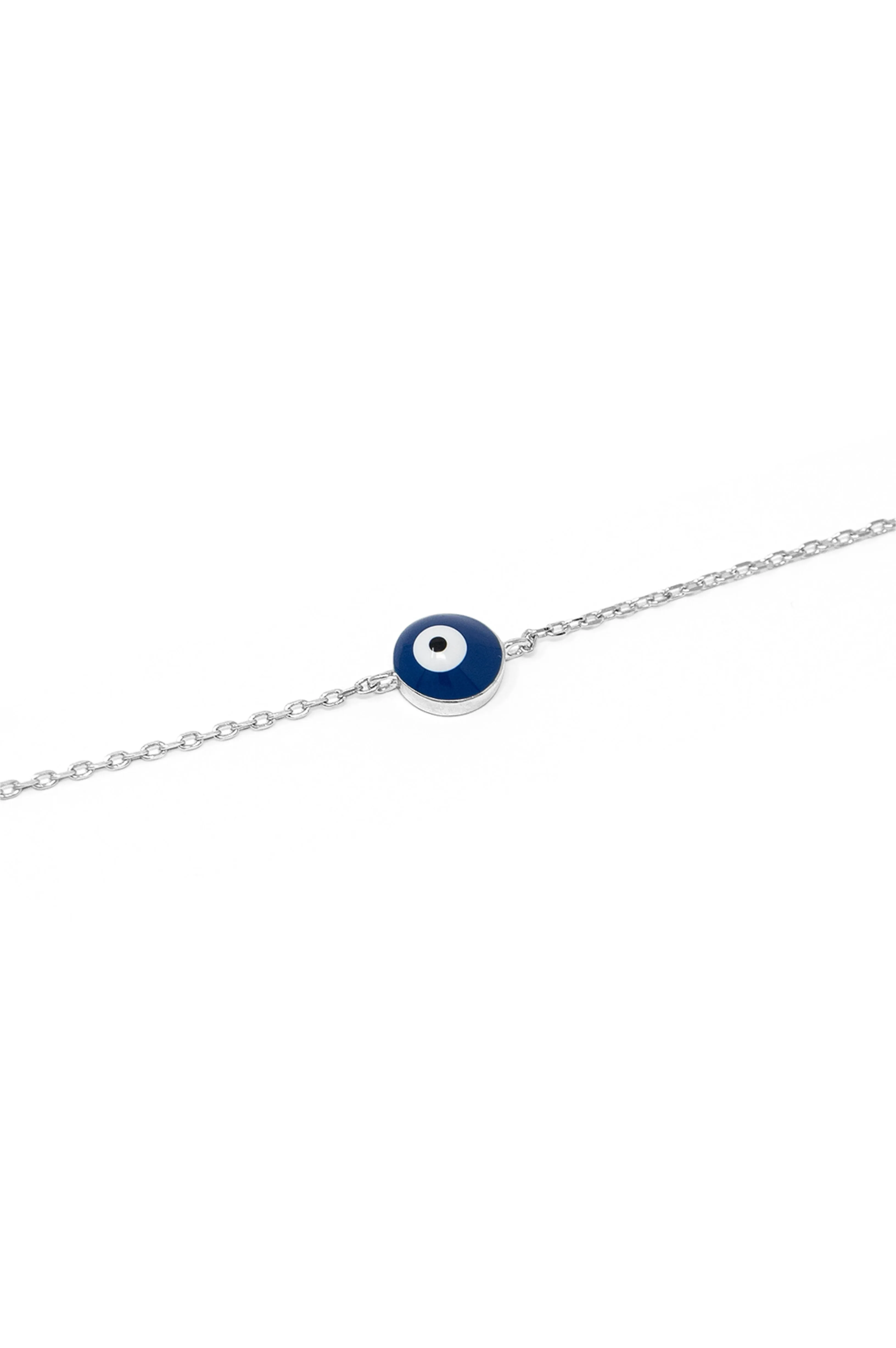 Classic Evil Eye Rose Gold Plated Sterling Silver Chain Bracelet