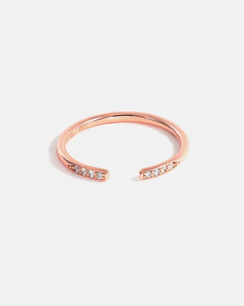 Classic Open Ring in 14k Gold with lab grown Diamonds