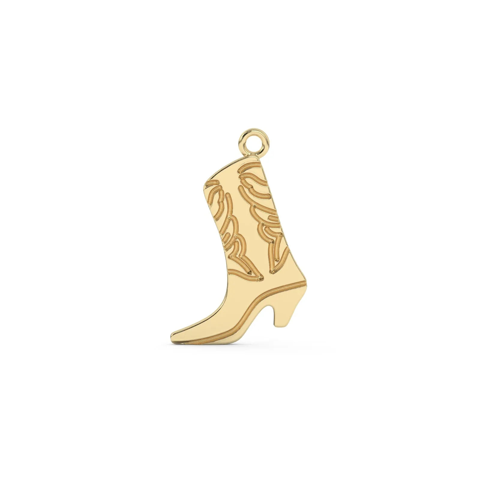 Cowboy Boot Charm | 10k Yellow Gold