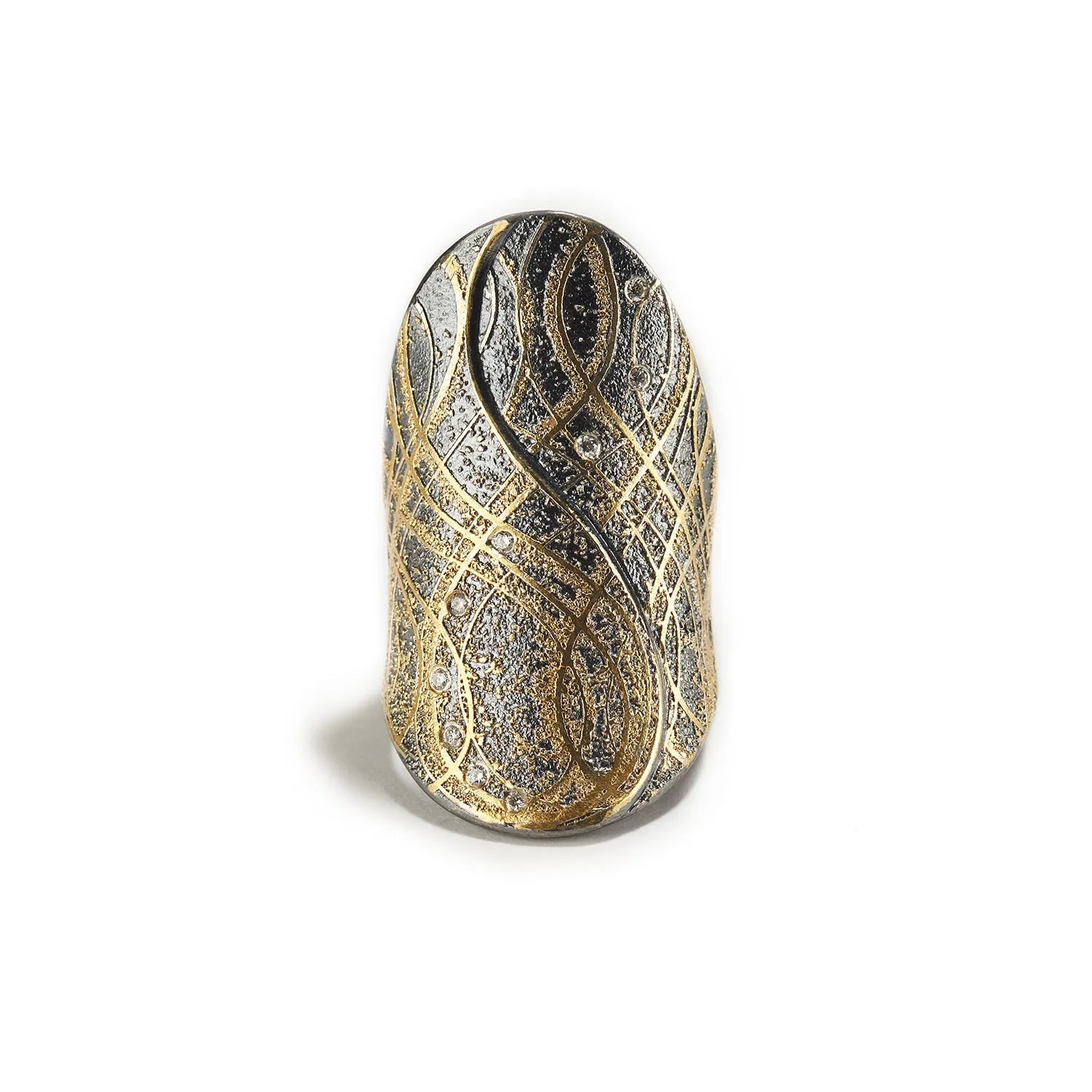 Diamond, Gold & Silver Ring