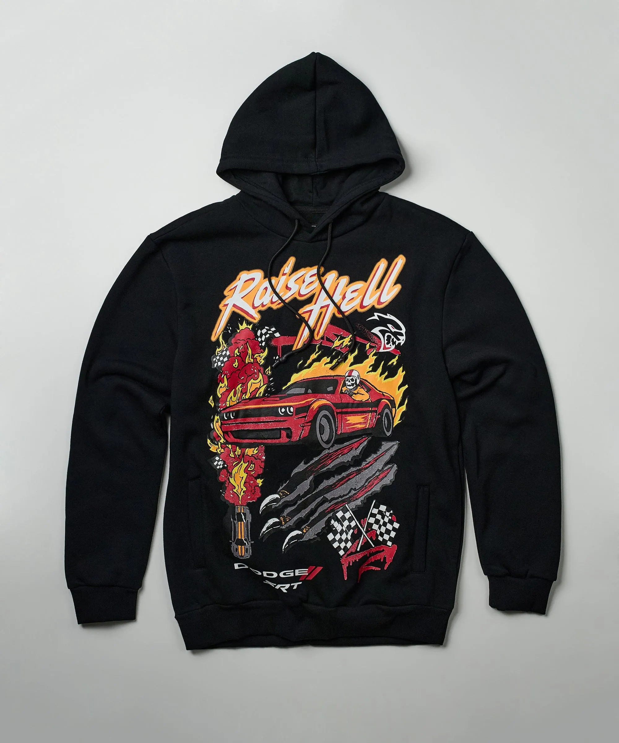 Dodge Raise Hell Graphic Print Hoodie - Black