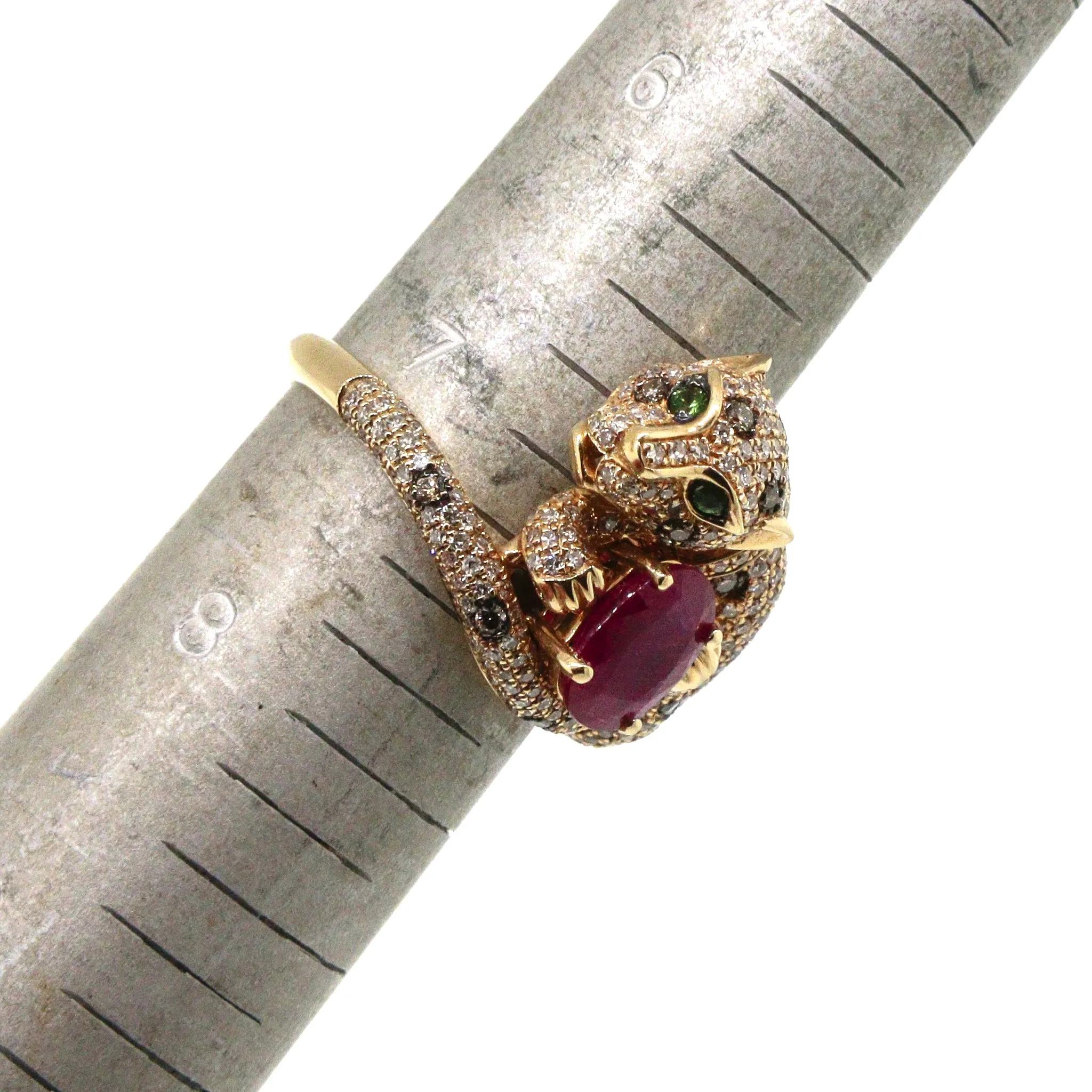 Effy Signature Panther Ruby, Diamond and Emerald Ring