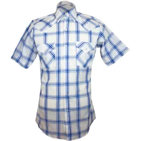 Ely Cattleman Men's Short Sleeve Classic Plaid Snap Shirt