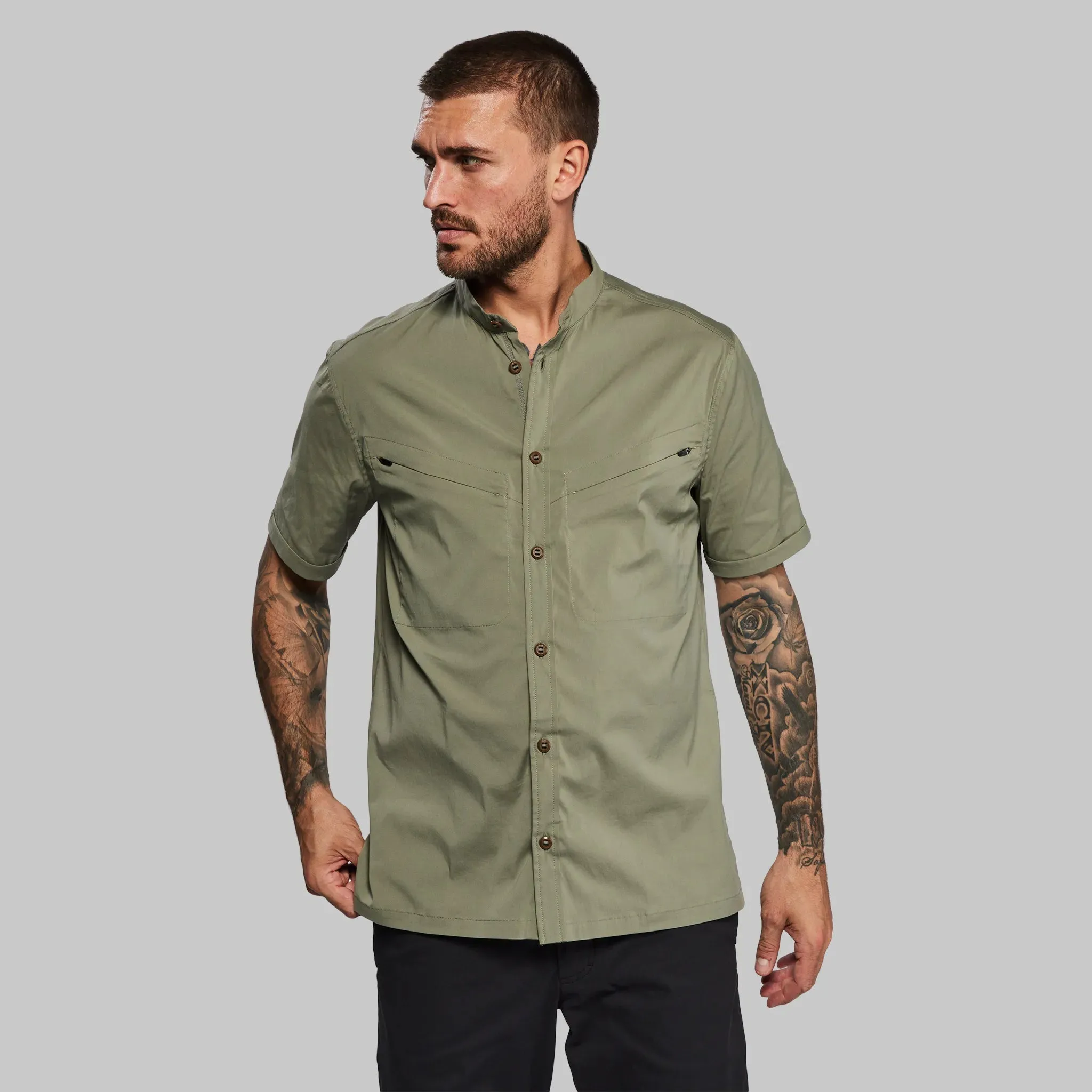 Equator Shirt. Short Sleeve Grey-Green edition