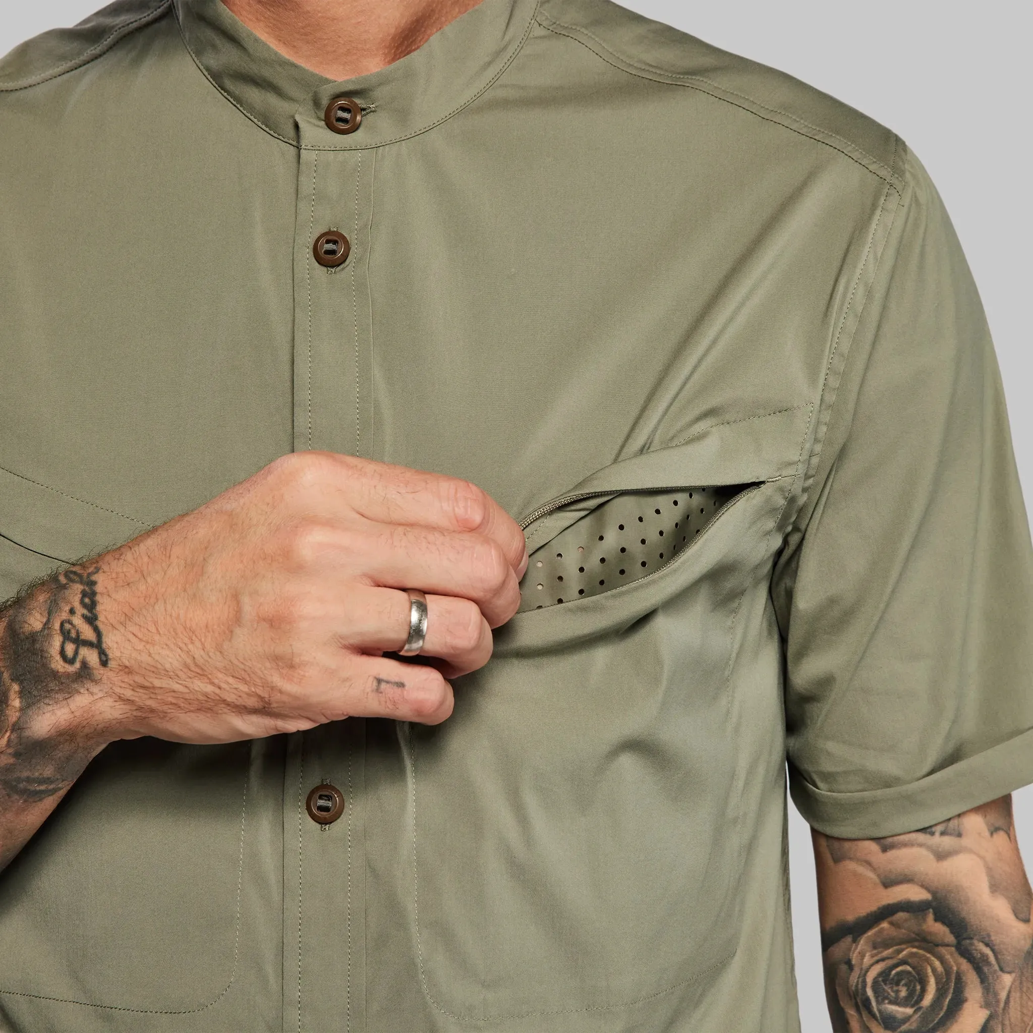 Equator Shirt. Short Sleeve Grey-Green edition