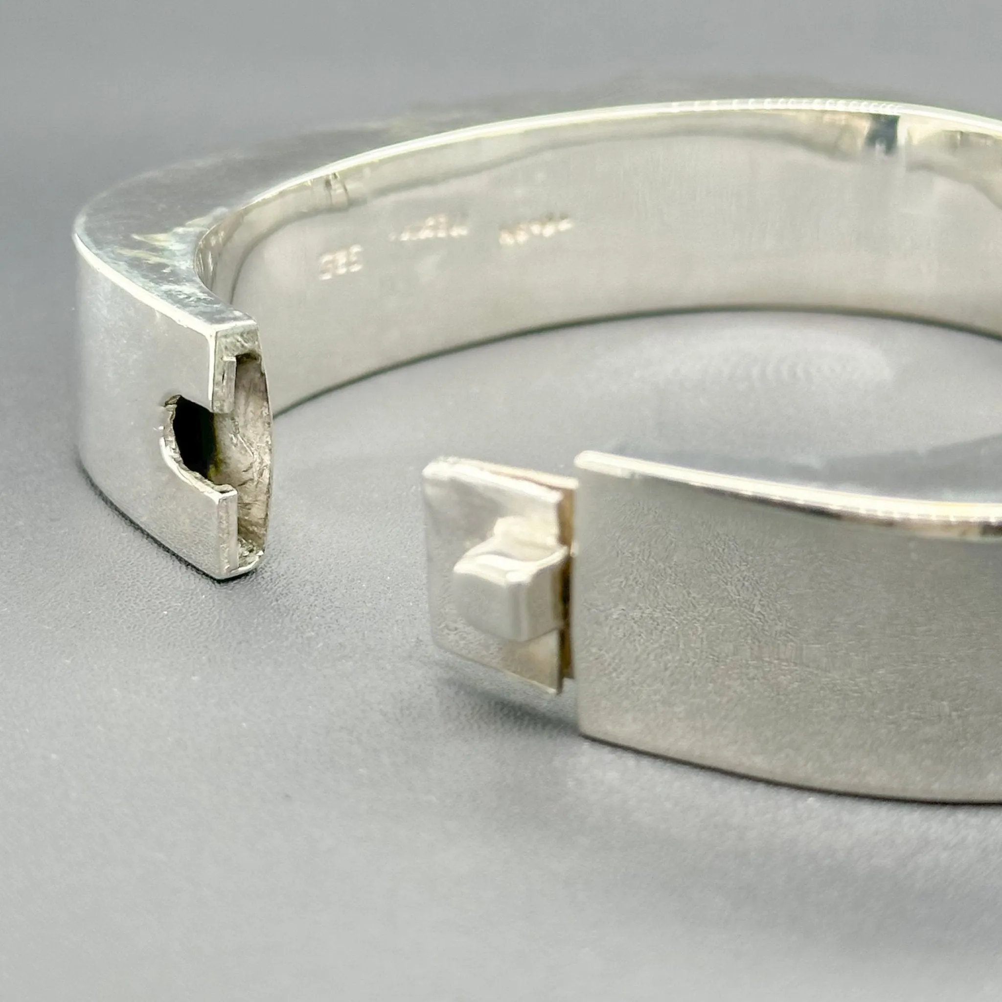 Estate SS Square Bangle Bracelet