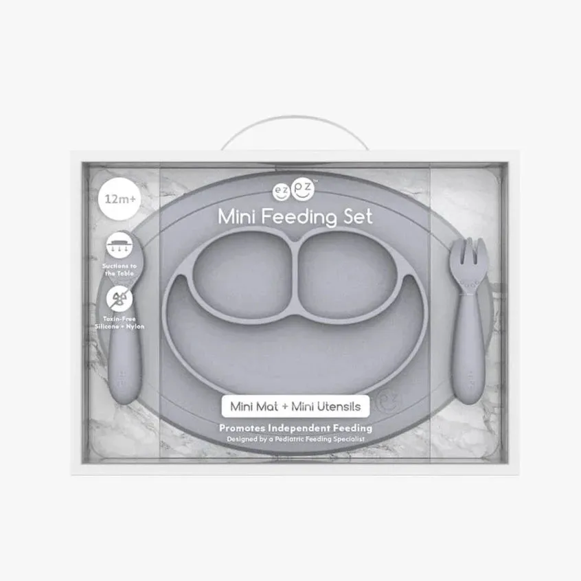 Ezpz Pewter Mini Feeding Set