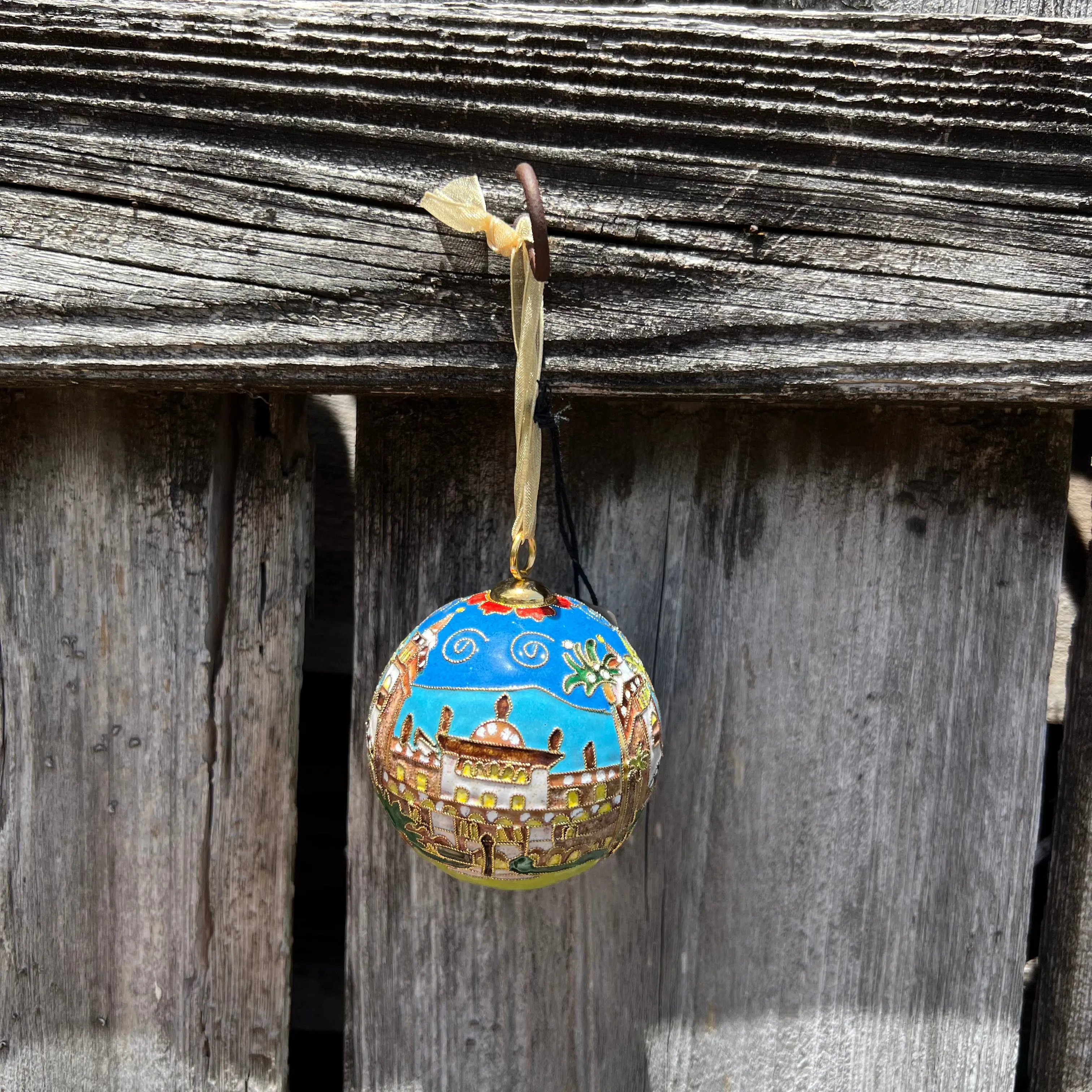 Flagler College Round Cloisonne Ornament