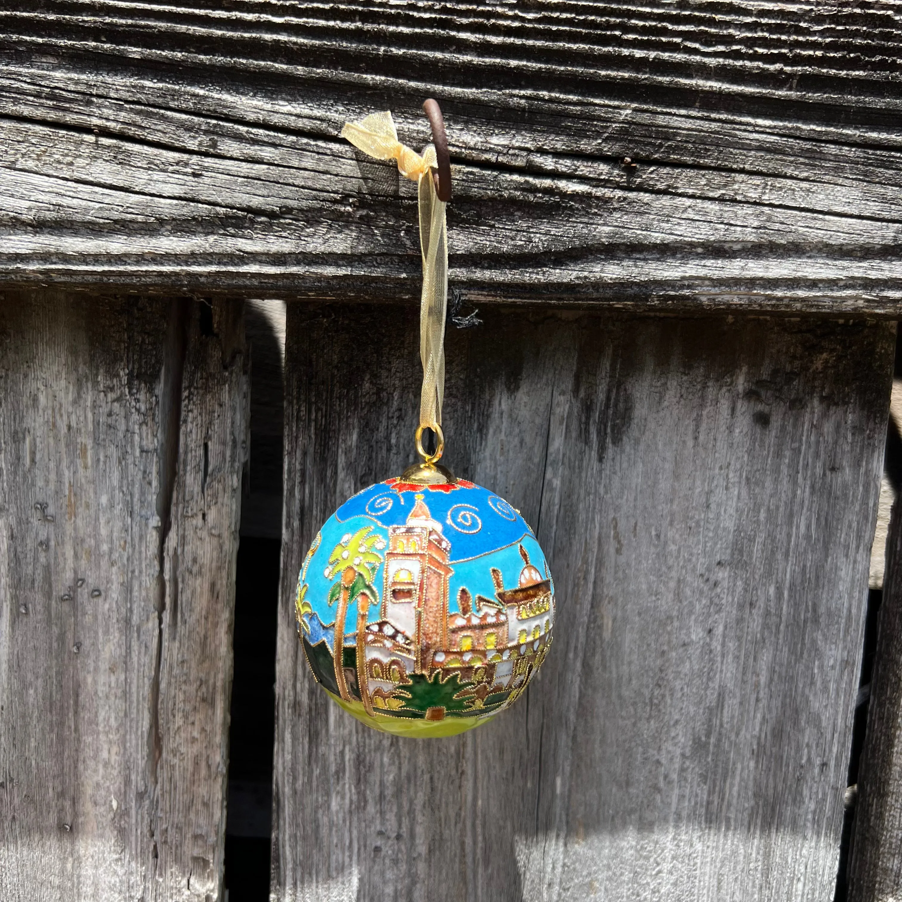 Flagler College Round Cloisonne Ornament