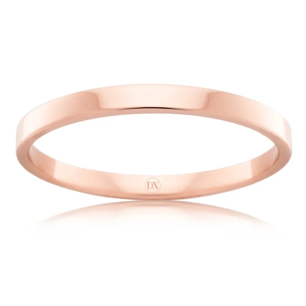 Flat Round 2mm - 18ct Rose Gold