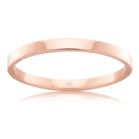 Flat Round 2mm - 18ct Rose Gold