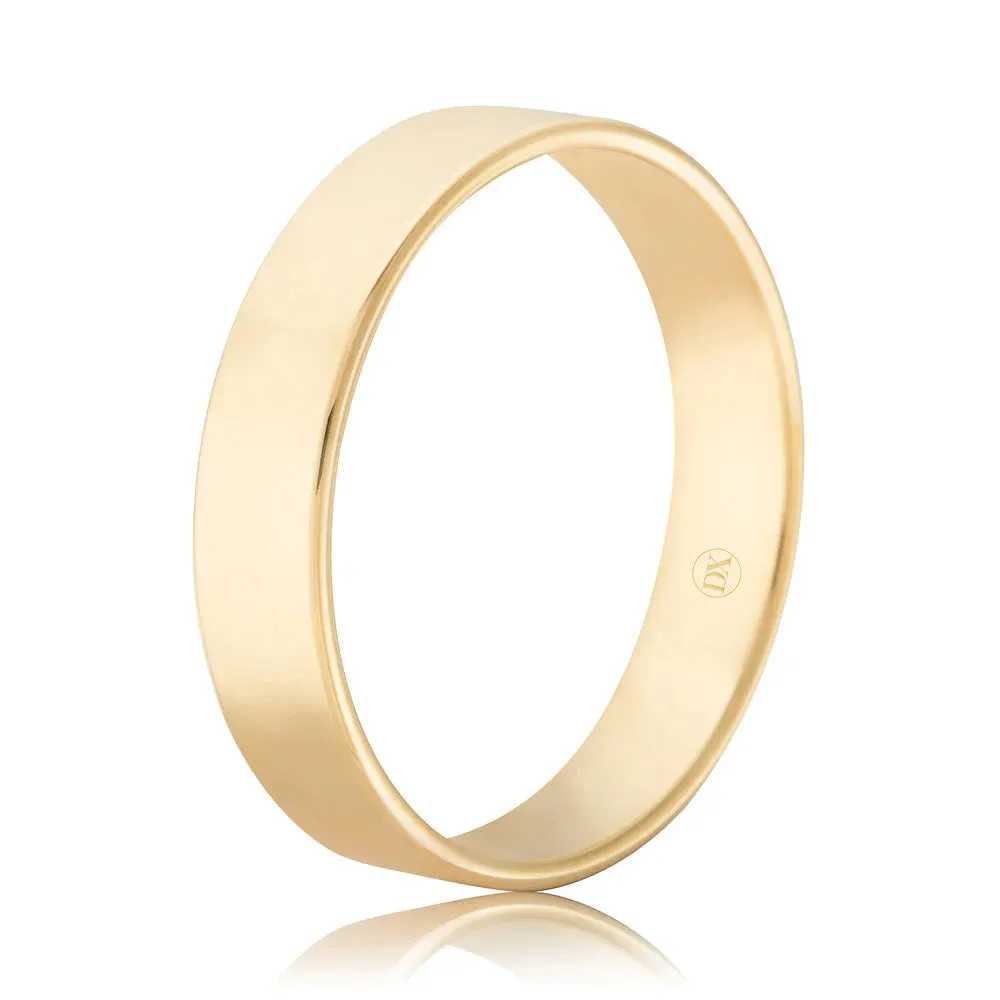 Flat Round 5mm - 18ct Yellow Gold