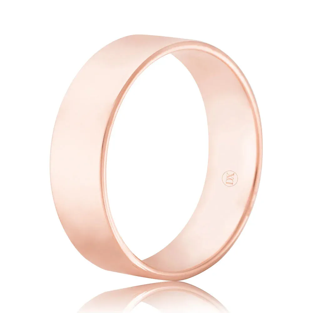 Flat Round 7mm - 9ct Rose Gold