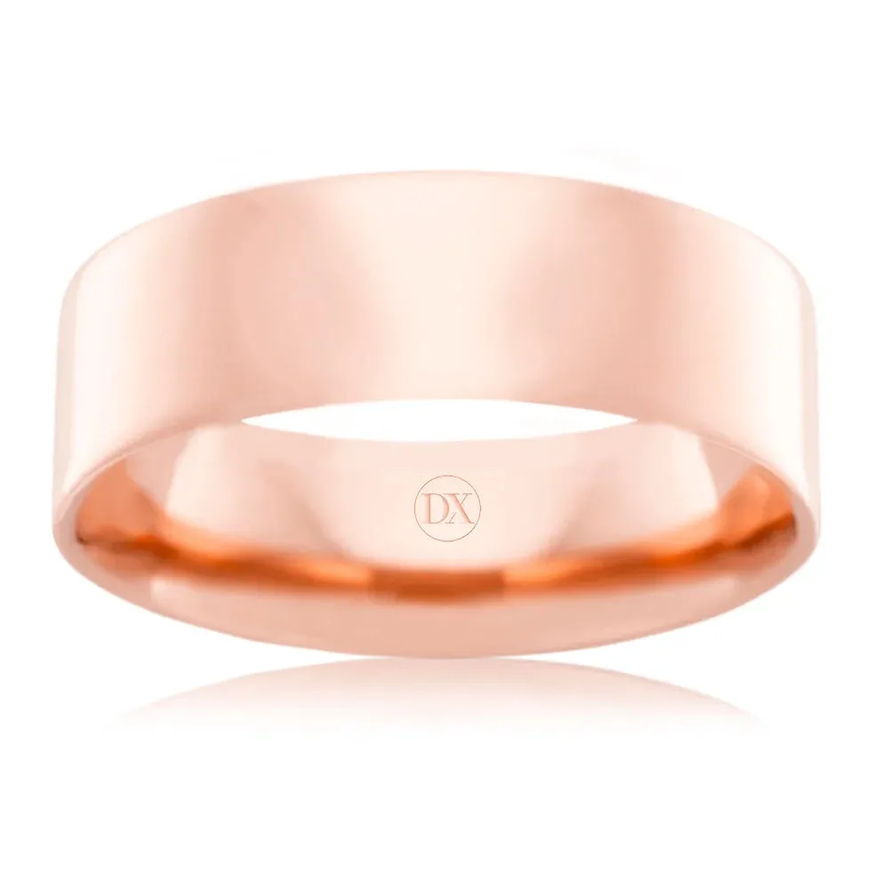 Flat Round 7mm - 9ct Rose Gold