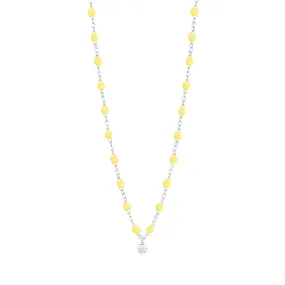 Gigi Supreme Classic 1 Diamond Necklace, Mimosa, White Gold, 16.5"