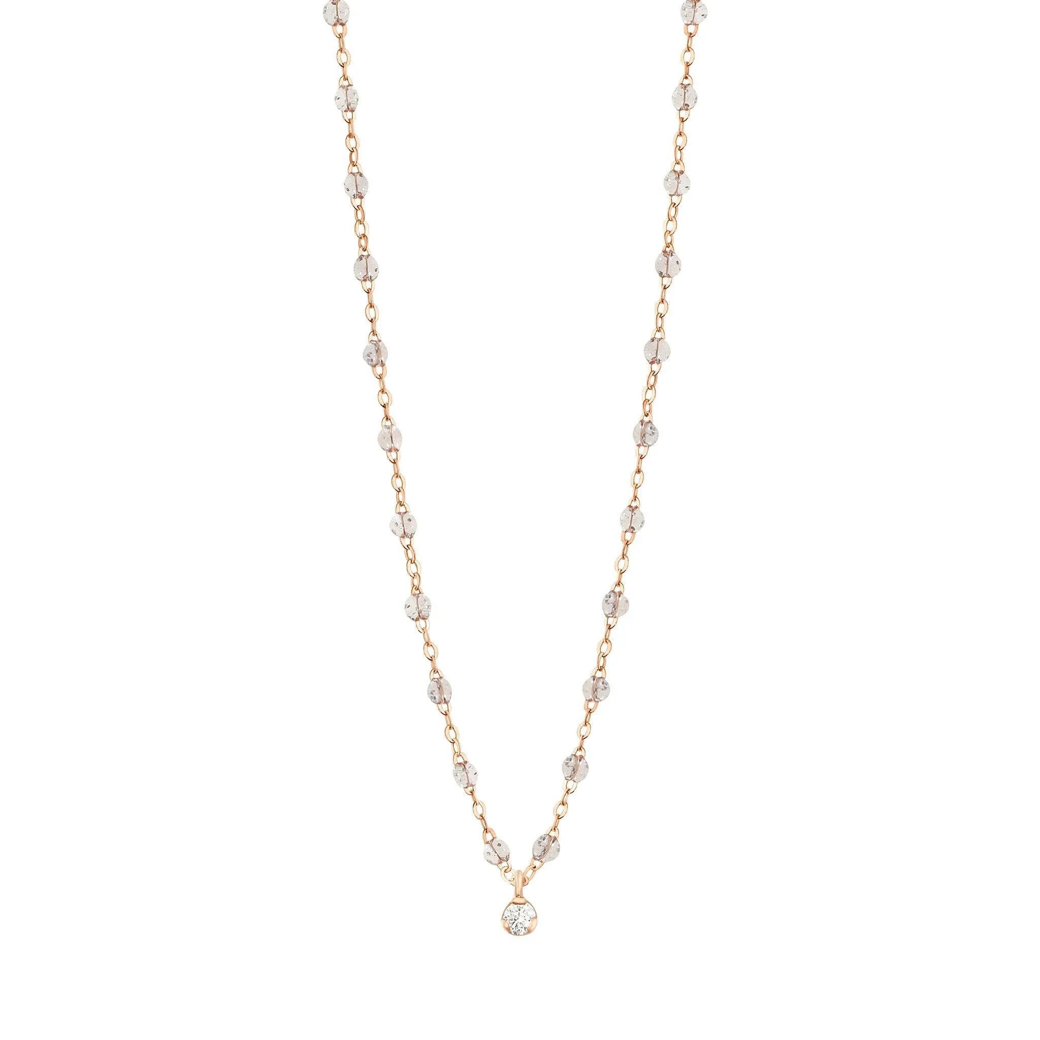 Gigi Supreme Classic 1 Diamond Necklace, Sparkle, Rose Gold, 16.5"