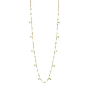 Gigi Supreme Classic 10 Diamond Necklace, Opal, Yellow Gold, 23.6"