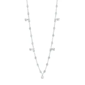 Gigi Supreme Classic 5 Diamond Necklace, Sparkle, White Gold, 17.7"