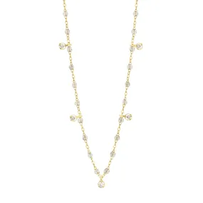 Gigi Supreme Classic 5 Diamond Necklace, Sparkle, Yellow Gold, 17.7"