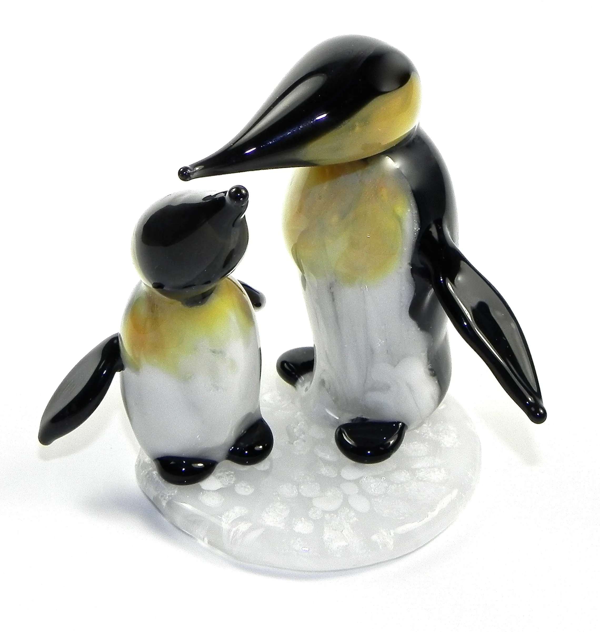 Glass Penguin Figurine with Cremation Ashes