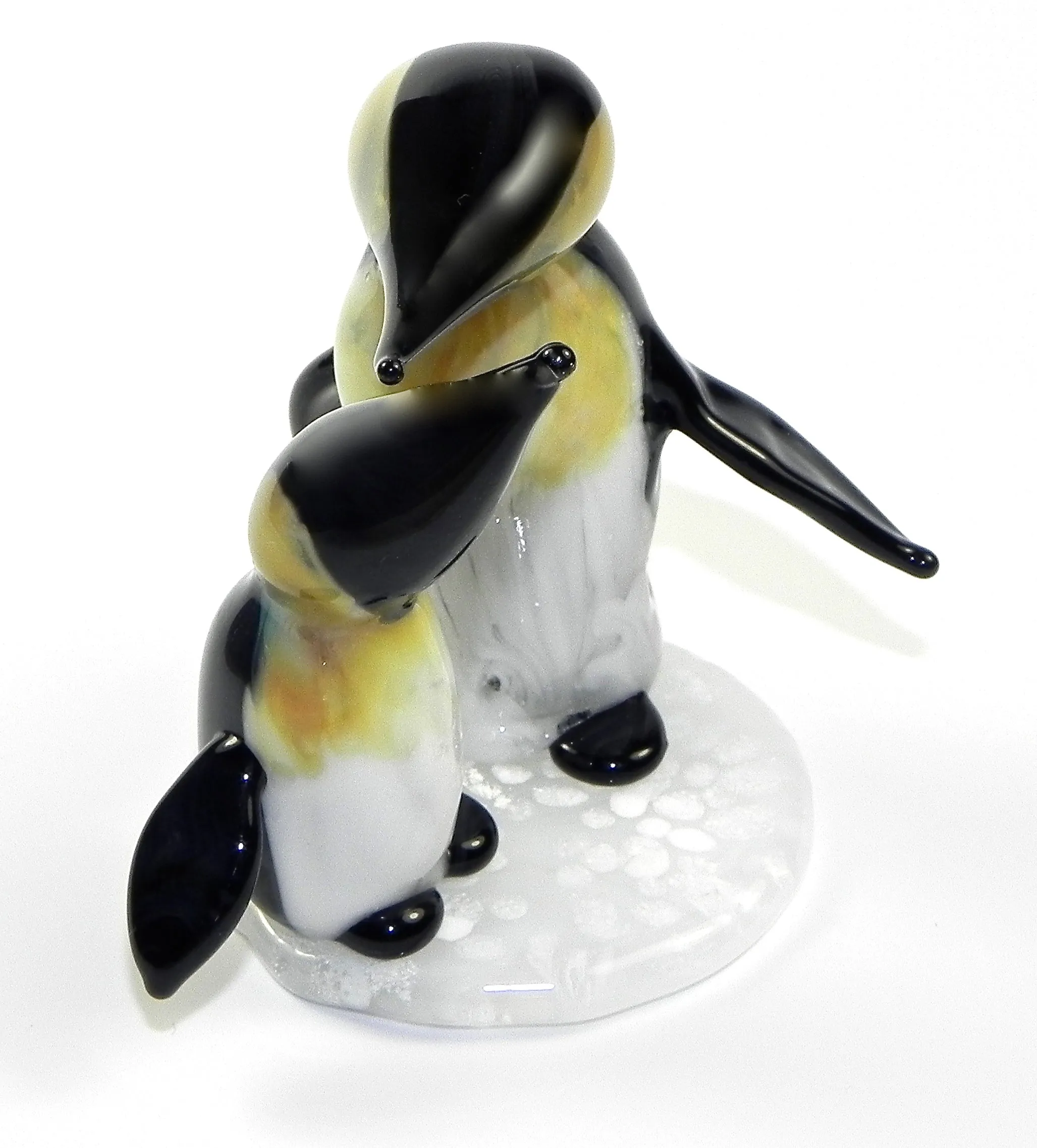 Glass Penguin Figurine with Cremation Ashes