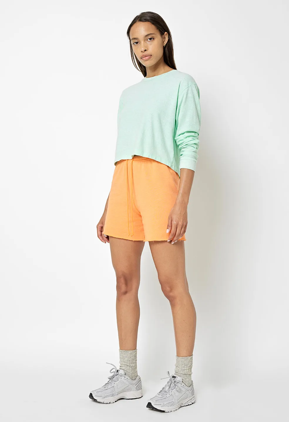 Jersey LS Cropped Tee / Mint