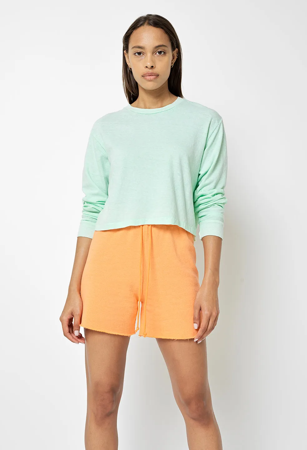 Jersey LS Cropped Tee / Mint