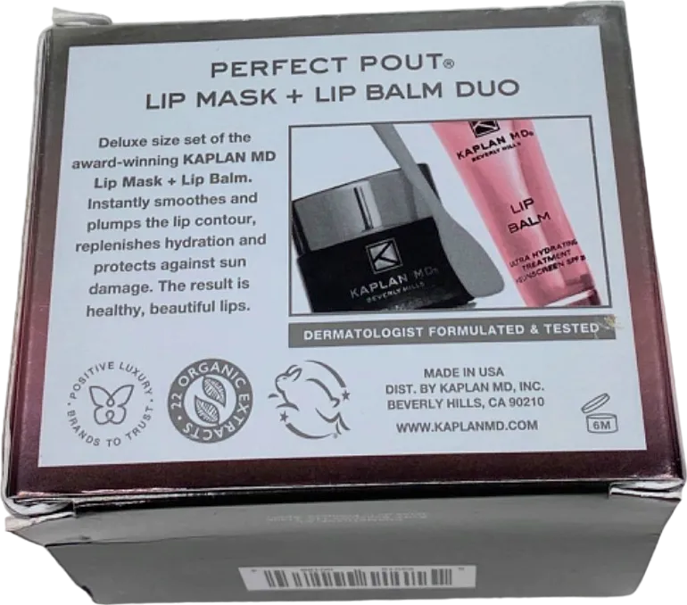 Kaplan MD Perfect Pout Lip Mask   Lip Balm Duo Pink Peony