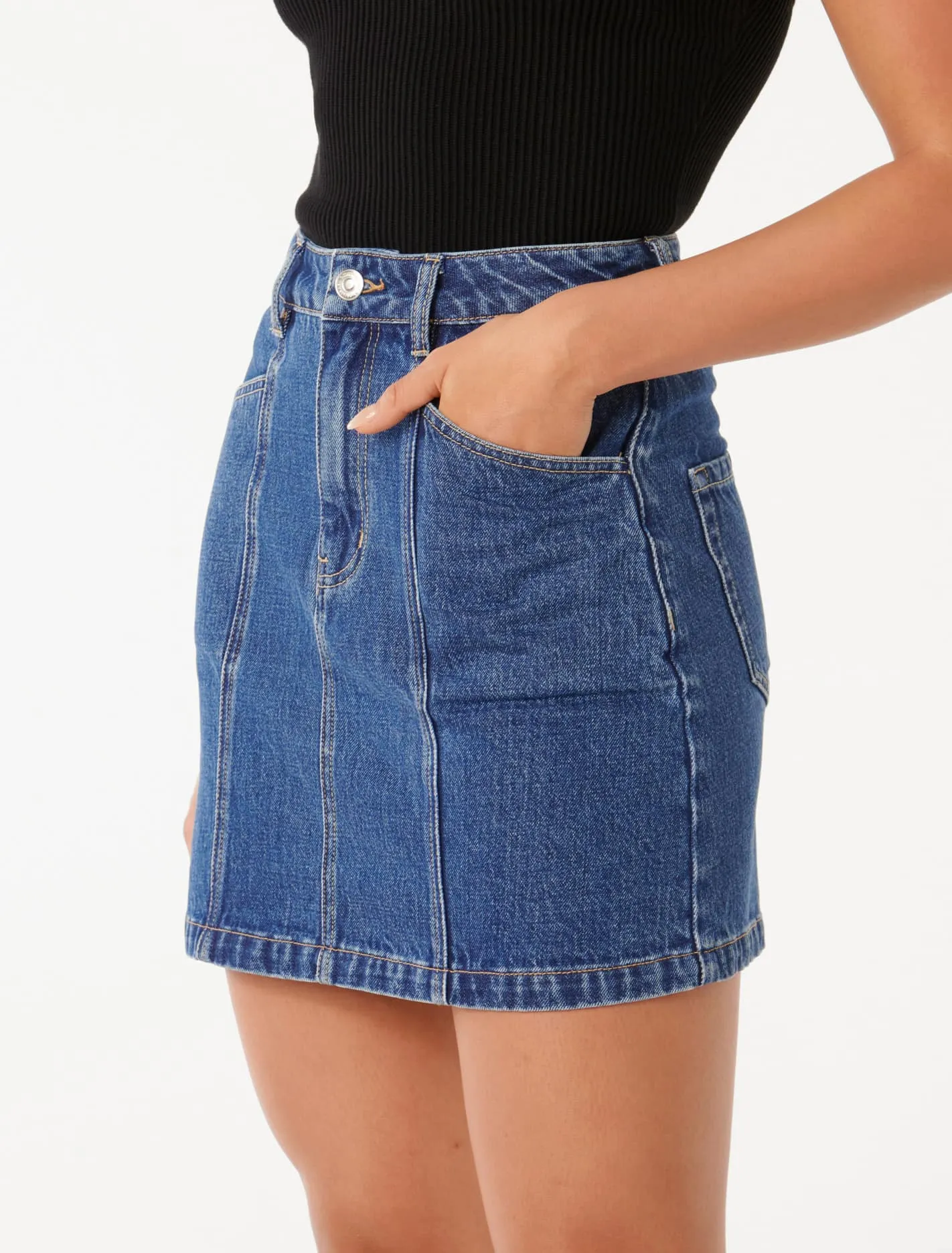 Kaylie Denim Mini Skirt