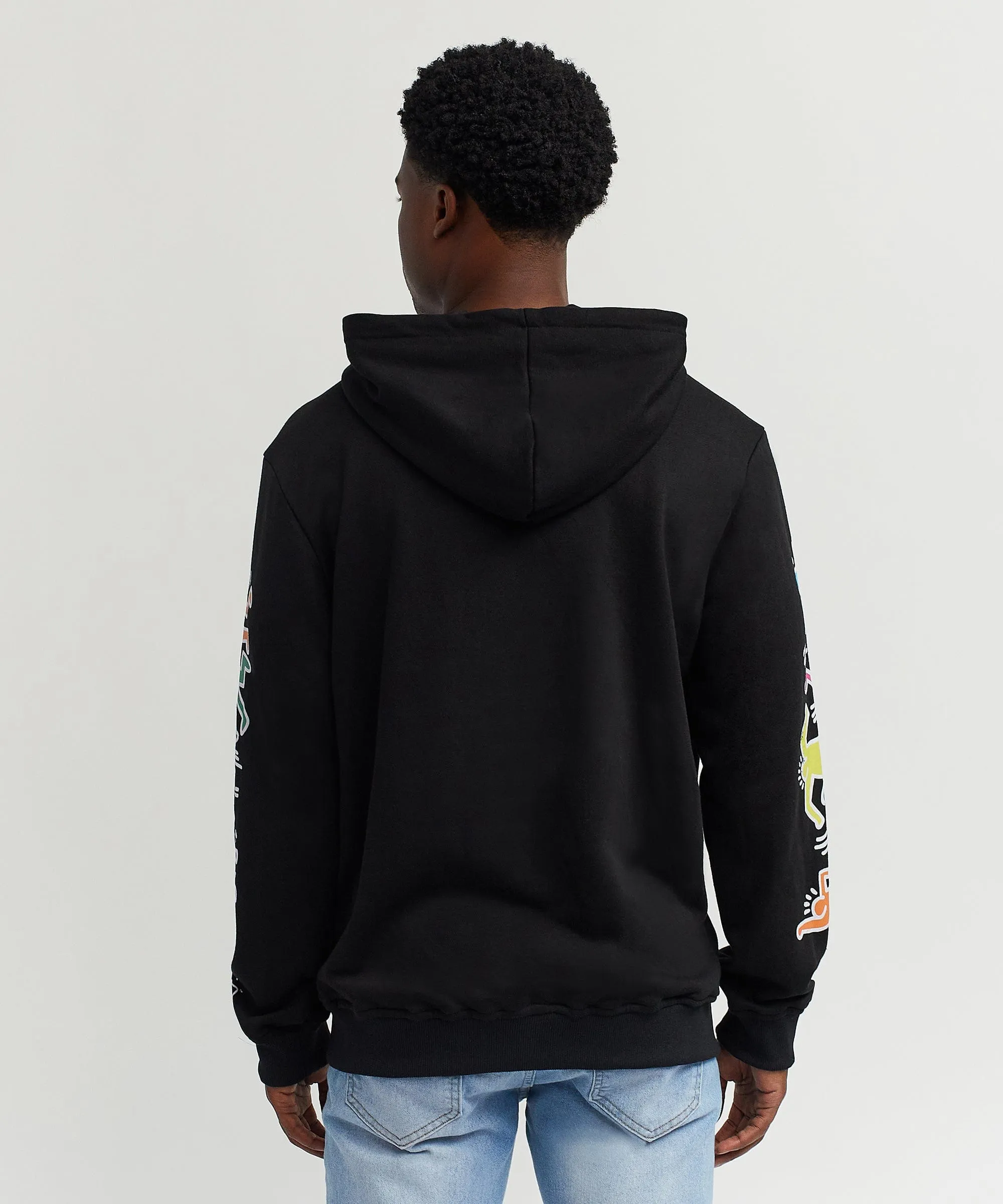 Keith Haring Heart Hoodie - Black