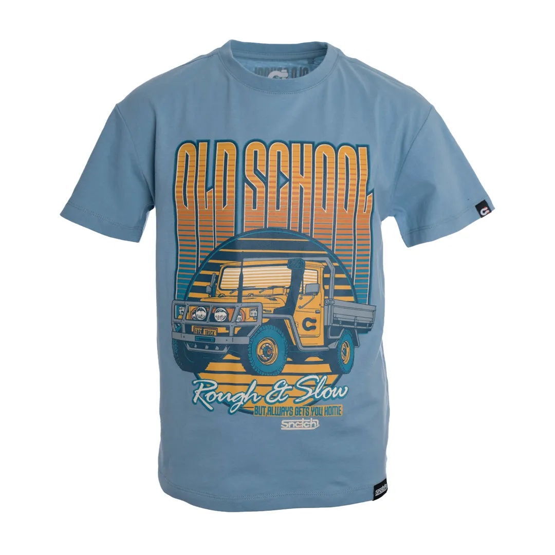 Kid's Old School Tee Dusty Blue - SY1404LB