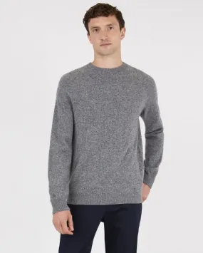 LAMBSWOOL CREW NECK JUMPER / MID GREY MELANGE